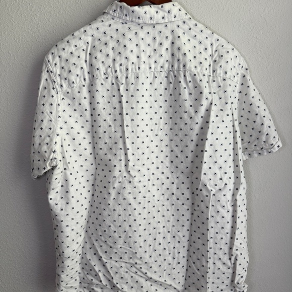 Goodfellow & Co Cotton White Button Down Short Sleeve Shirt Mens Large Summer - Picture 5 of 6